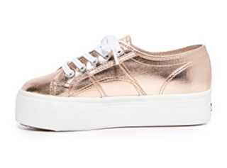 Superga + 2750 Cotu Metallic Platform Sneakers