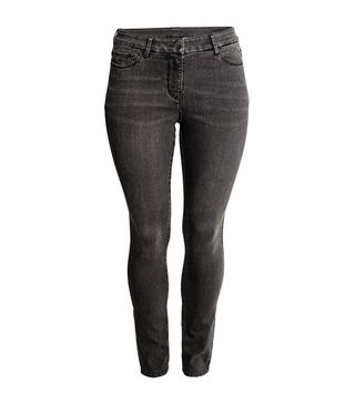 H&M+ + Slim-Fit Pants in Nearly Black