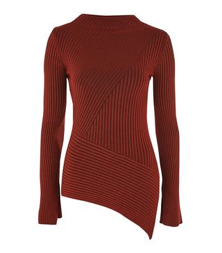 Topshop + Asymmetric Hem Knit Top