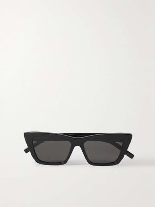 Saint Laurent Eyewear + Mica Cat Eye Acetate Sunglasses