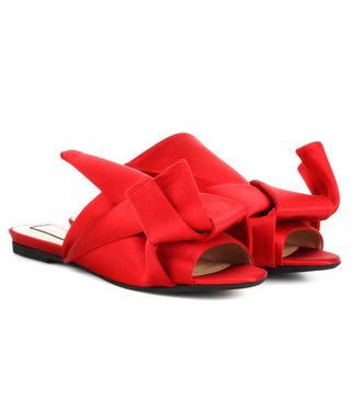 No21 + Satin Slip-On Sandals