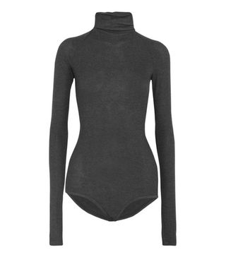 Alix + Varick Ribbed Stretch-Jersey Turtleneck Bodysuit