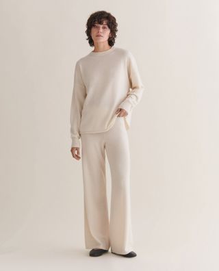 Rise & Fall + Women's Finest Cashmere Wide-Leg Trousers