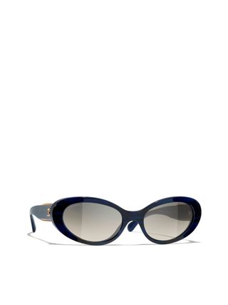Chanel + CH5515 oval-frame acetate sunglasses