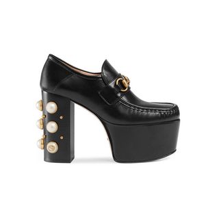 Gucci + Studded Leather Horsebit Loafers