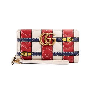 Gucci + GG Marmont Trompe L'Oeil Zip Around Wallet