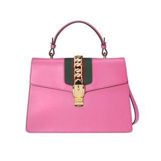 Gucci + Sylvie Leather Top Handle Bag