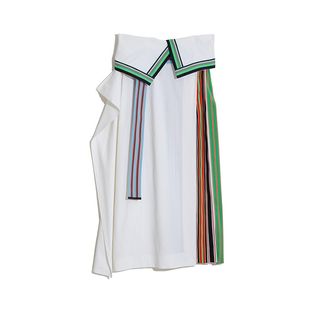 Diane von Furstenberg + Side Pleated Ribbon Skirt