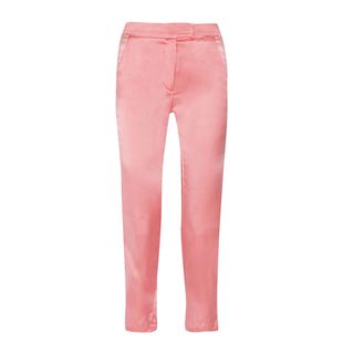 Kain + Rory High-Waisted Washed-Silk Tapered Pants