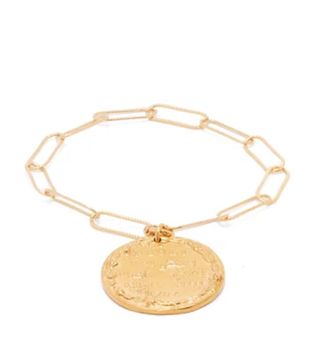 Allighieri + Il Leone Coin-Charm Gold-Plated Bracelet