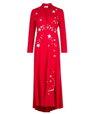 Rixo + Margo Star-Embroidered Midi Dress