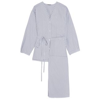 Three Graces London + Fillide striped cotton pajama set