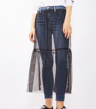 Topshop + Tulle Skirt Jamie Jeans