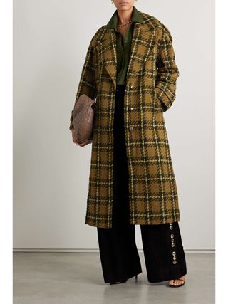 Zimmermann + Checked Wool-Tweed Coat