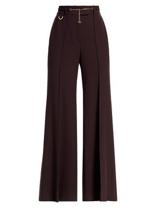 Zimmermann + Luminosity Belted High-Rise Flare Trousers