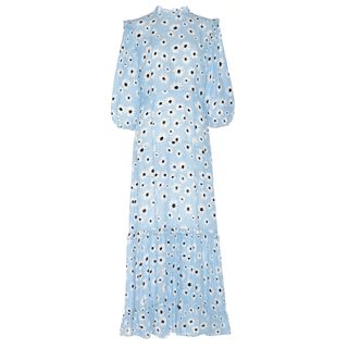 Rixo + Monet Blue Leopard Daisy Dress