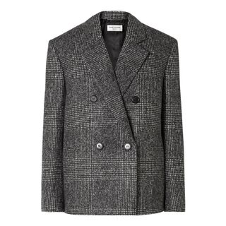 Saint Laurent + Checked Wool Blazer