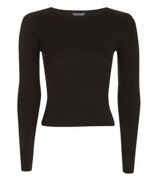 Topshop + Open Back D-Ring Crop Knitted Jumper