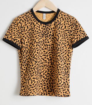 & Other Stories + Leopard-Print Ringer T-Shirt