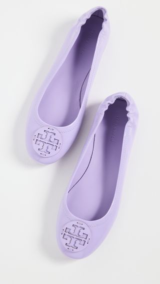 Tory Burch + Minnie Travel Ballet Flats With Leather Logo