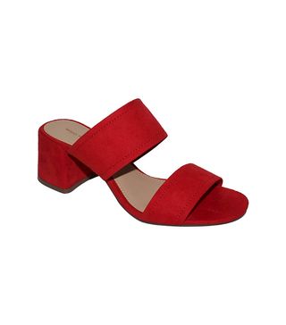 Who What Wear + Carolina Double Band Block Heel Slide Sandals