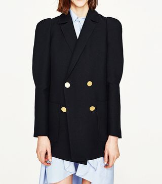 Zara + Full Sleeve Double Breasted Jacket