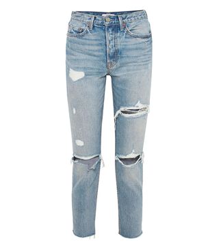 Grlfrnd + Karolina Distressed High-Rise Skinny Jeans