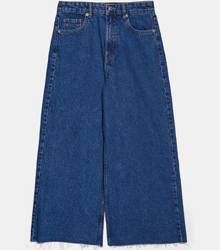 Zara + Hi-Rise Culotte Jeans