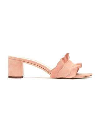 Loeffler Randall + Vera Ruffle Slide Sandals