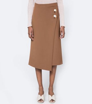 Achro + Button Detail Wrap Skirt