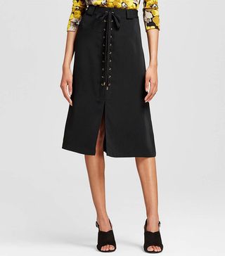 Who What Wear + Women's Lace-Up A-Line Skirt