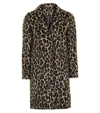 Topshop + Leopard Print Coat