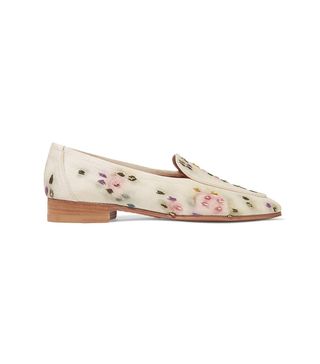 The Row + Adam Embroidered Raffia Loafers