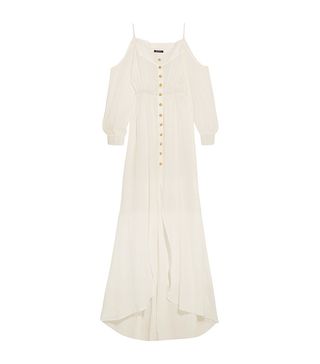 Balmain + Cutout Cotton-Crepon Maxi Dress