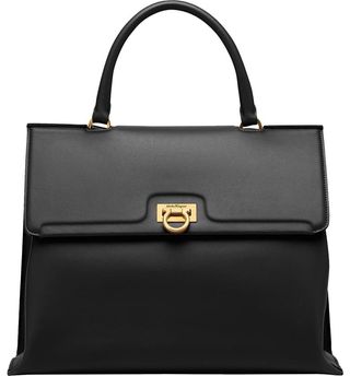 Salvatore Ferragamo + Trifolio Leather Top Handle Bag
