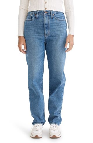 Madewell + Baggy High Waist Straight Leg Jeans