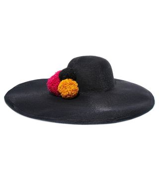 Eugenia Kim + Sydney Wide-Brim Pompom-Embellished Woven Hat