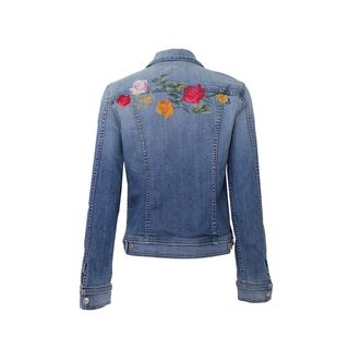 7 for All Mankind + Rose Garden Embroidered Denim Jacket