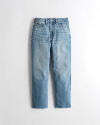 Hollister + Ultra High-Rise Light Wash Vintage Straight Jeans