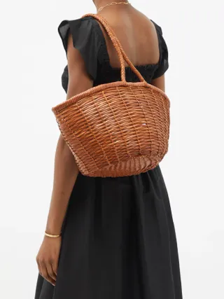 Dragon Diffusion + Jane Birkin large woven-leather basket bag