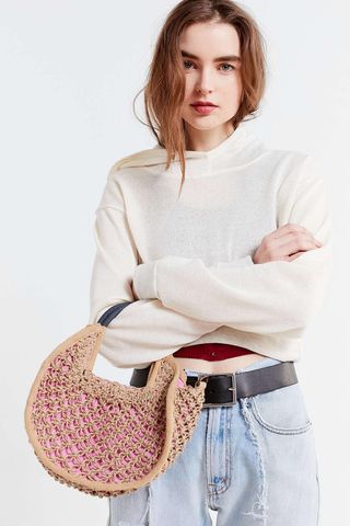 Urban Outfitters + Small Circle Straw Tote Bag