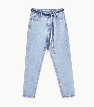 Zara + High-Rise Mom Fit Jeans