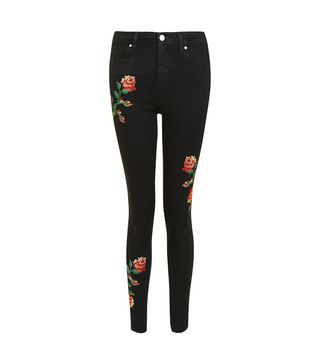 Topshop + Embroidered Jamie Jeans