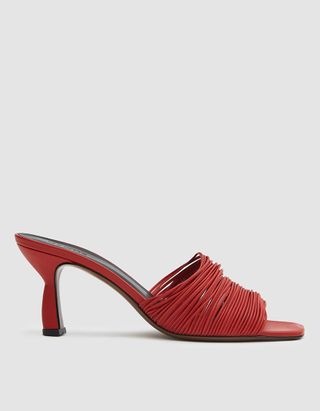 Neous + Shom Leather Sandal in Red