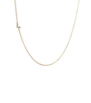 Maya Brenner + 14k Gold Asymmetrical Letter Necklace