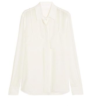 Victoria Beckham + Layered Silk Crepe de Chine Shirt