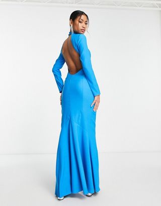 ASOS Design + High Neck Open Backi Dress