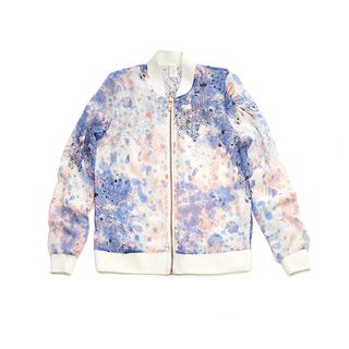 Candie's + Reversible Lace Floral Bomber Jacket