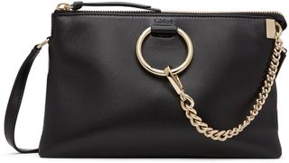 Chloé + Black Small Faye Zip Over Bag