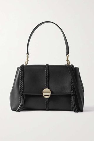 Chloé + Penelope Braided Textured-Leather Shoulder Bag